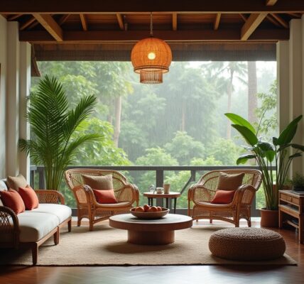 Kombinasi warna natural untuk ruang keluarga