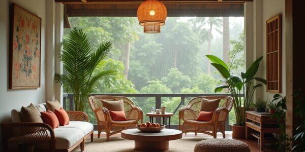 Kombinasi warna natural untuk ruang keluarga
